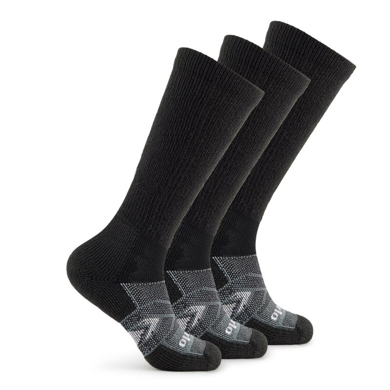 Thorlos Unisex-Adult's WCOU Work Maximum Cushion Over-Calf Sock, Black/Grey 3 Pack(Over-The-Calf), Large - Image 1